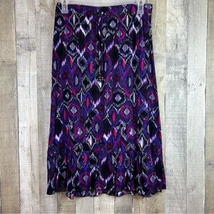 Prophecy Sz Small Purple Black Fuscia White Crinkle Style w/Bottom Ruffle Skirt